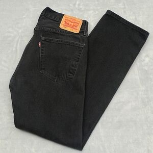 Levi’s 505 Men’s Black Jeans 32x33 actual size Straight Leg 100% Cotton